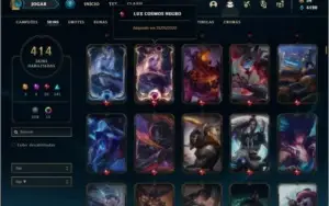 Conta platina 4 com TODOS os champs e 414 skins + RARA