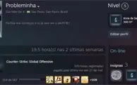 Conta CSGO Prime Com Patente +200 Wins 400 Horas de Game &
