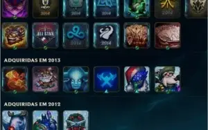 Conta top + de 320 skins all champs muitos anos de conta