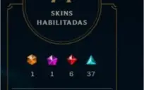 conta lol level 196, 70 skin e mmr bom gold 1