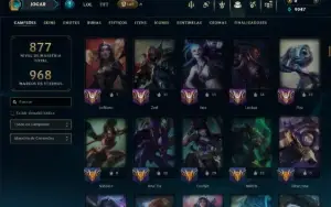 Prata 2 com TODOS os Champs e 247 Skins + Skins no Valorant