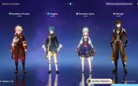 Nahida + Raiden +Zhongli+ Kazuha+biz