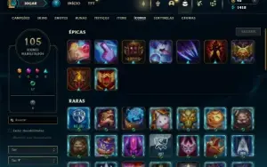 Esmeralda 4 com 130 Champs e 43 Skins + 2 Fragmentos