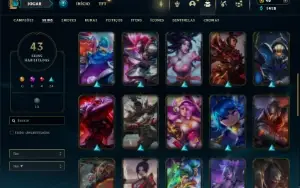 Esmeralda 4 com 130 Champs e 43 Skins + 2 Fragmentos