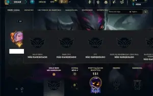 Unranked com 55 Champs e 21 Skins