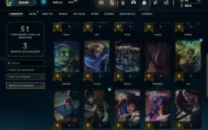 Unranked com 30 Champs e 6 Skins ( MAIN ADC )