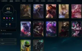 Conta League of Legends Full Acesso - 107 Champs e 48 Skins