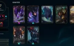 conta mono khazix atual master ex grao mestre com todas skin