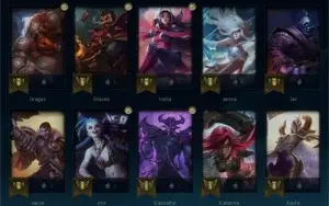 (LOL) CONTA PLATINA 3 MMR P1/D4 │ 50 SKINS, 58 CAMPEÕES