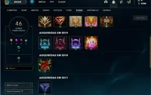 Conta Unranked com 15 Champs e 9 Skins (1 Ultimate)