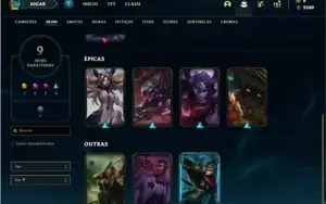 Conta Unranked com 15 Champs e 9 Skins (1 Ultimate)