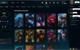 Conta de LOL|Platina 4|level 255|36.000 EA|90 skin-2ultimat