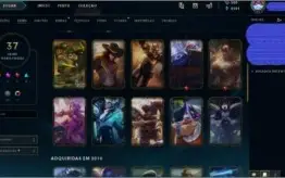 Conta nível 51 com 92 champs e 37 skins