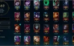 Conta League Gold 1 - Skins vitoriosas