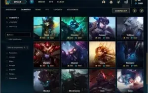 Conta ouro 4 com 130 champs e 328 skins +48 cromas