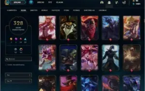 Conta ouro 4 com 130 champs e 328 skins +48 cromas