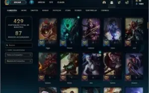 Conta ouro 4 com 130 champs e 328 skins +48 cromas