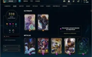 Conta ouro 4 com 130 champs e 328 skins +48 cromas