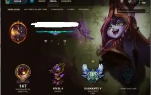 Conta League of legends, Diamante 5 , 44 Champs, 6 Skins
