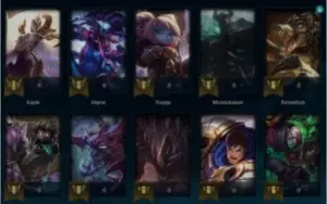 Conta br, s10 d4, pool de jg, winrate 62% (W137/85L)