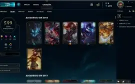 Conta League of Legends 599 skins