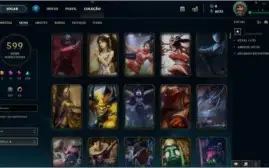 Conta League of Legends 599 skins