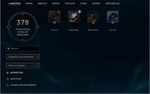 Conta League of Legends (122 skins, 142 campeões) Unranked