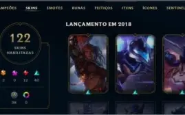 Conta League of Legends (122 skins, 142 campeões) Unranked