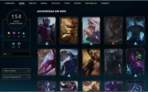 Conta LOL D4 154 skins Full champs