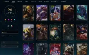 CONTA GOLD 4 - 90 SKINS - 143 CAMPEOES