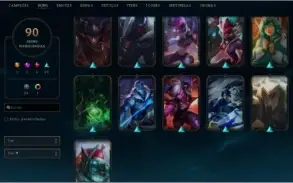 CONTA GOLD 4 - 90 SKINS - 143 CAMPEOES