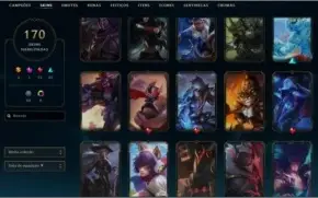 Conta league of Legends 170 Skins