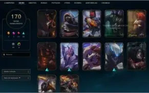 Conta league of Legends 170 Skins