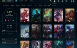Conta D1 com TODOS os champs e 442 Skins + 17 Prestigios