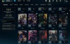 Conta D1 com TODOS os champs e 442 Skins + 17 Prestigios
