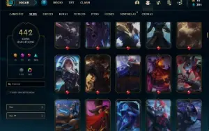 Conta D1 com TODOS os champs e 442 Skins + 17 Prestigios