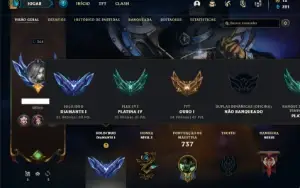 Conta D1 com TODOS os champs e 442 Skins + 17 Prestigios
