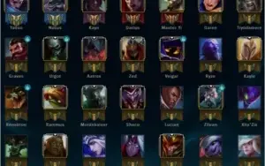 Conta LOL: Platina IV, level 82, 38 campeões, 14 skins.