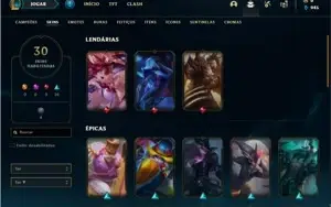 Conta ouro 1 com 84 Champs e 30 Skins