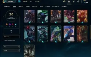Conta ouro 1 com 84 Champs e 30 Skins