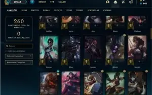 Conta ouro 1 com 84 Champs e 30 Skins
