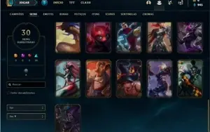 Conta ouro 1 com 84 Champs e 30 Skins