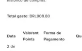 Conta valorant (800 reais gastos!)