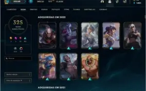 Conta League of Legends, PRATA 1, muitas skins e runas