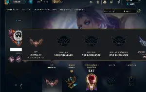 Unranked com 135 Champs e 90 Skins ( JG / MID / ADC )