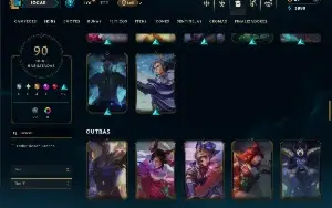 Unranked com 135 Champs e 90 Skins ( JG / MID / ADC )