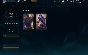 Unranked com 135 Champs e 90 Skins ( JG / MID / ADC )