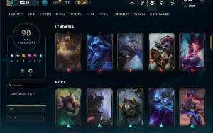 Unranked com 135 Champs e 90 Skins ( JG / MID / ADC )