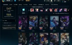 Unranked com 135 Champs e 90 Skins ( JG / MID / ADC )