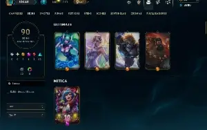 Unranked com 135 Champs e 90 Skins ( JG / MID / ADC )